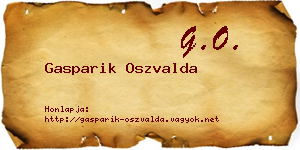 Gasparik Oszvalda névjegykártya